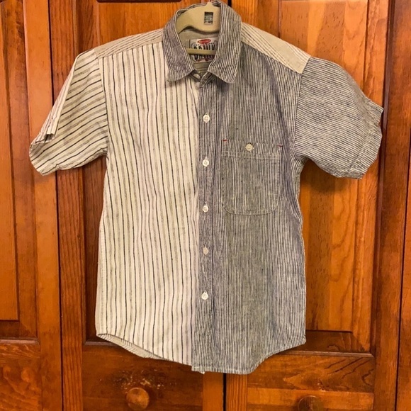 On The Brink Other - ON THE BRINK Linen/Cotton Button Up. Boy’s 8-10